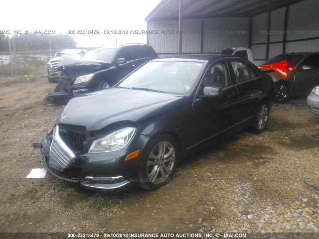 WDDGF8AB5ER303392 - 2014 MERCEDES-BENZ C 300 4MATIC BLACK photo 2