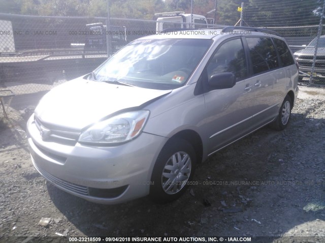 5TDZA23C94S165702 - 2004 TOYOTA SIENNA CE/LE GRAY photo 2