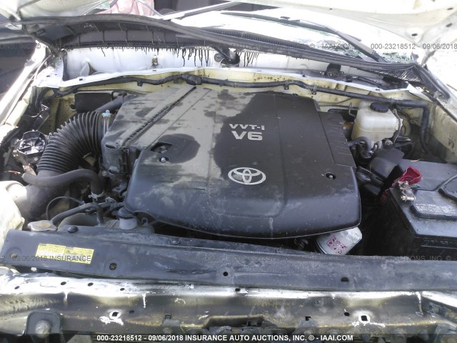 3TMLU4EN5EM154947 - 2014 TOYOTA TACOMA DOUBLE CAB თეთრი ფოტო 10