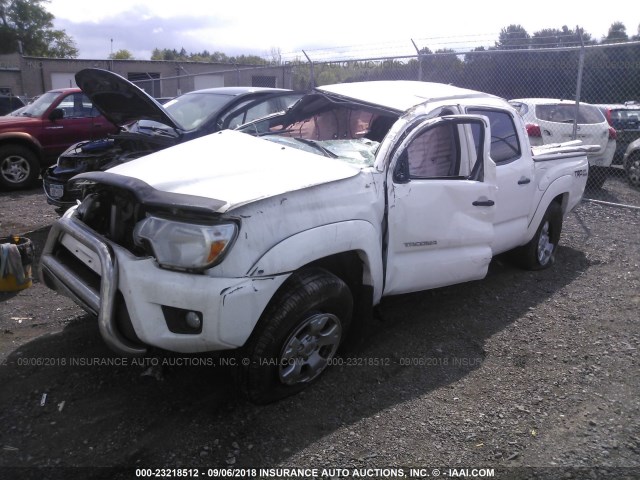 3TMLU4EN5EM154947 - 2014 TOYOTA TACOMA DOUBLE CAB თეთრი ფოტო 2