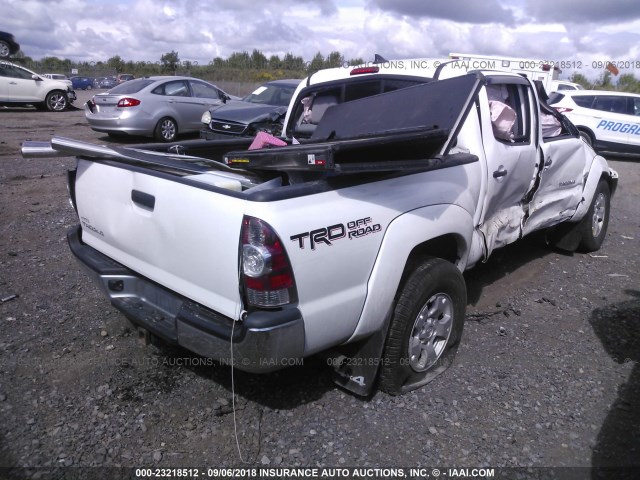 3TMLU4EN5EM154947 - 2014 TOYOTA TACOMA DOUBLE CAB თეთრი ფოტო 4