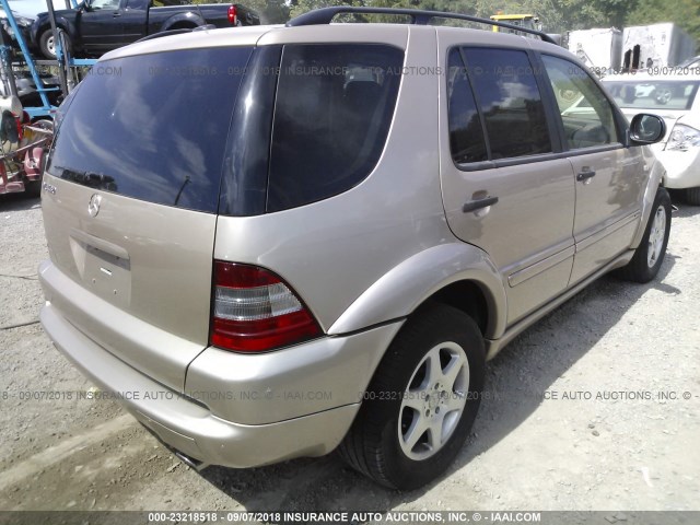 4JGAB72E61A242797 - 2001 MERCEDES-BENZ ML 430 金色 照片 4