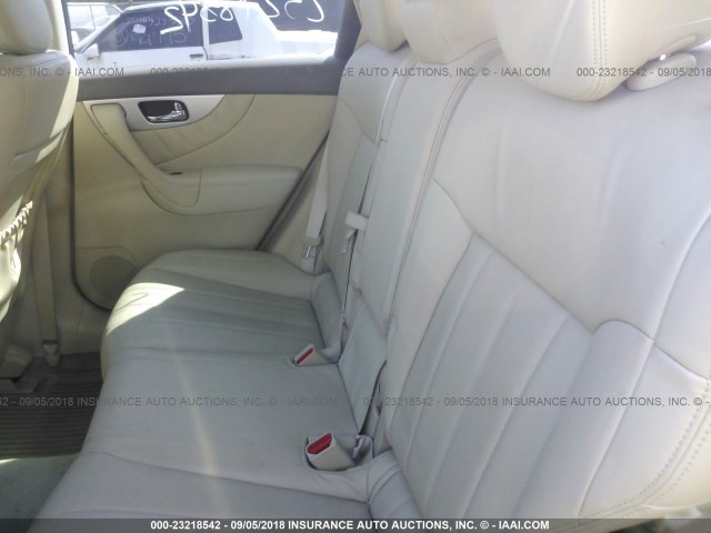 JN8CS1MW6EM410575 - 2014 INFINITI QX70 WHITE photo 8