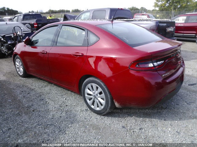 1C3CDFBB7ED676923 - 2014 DODGE DART SXT RED photo 3