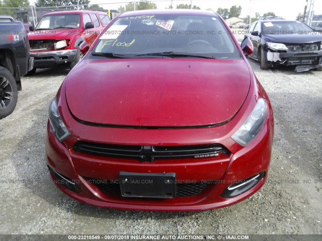 1C3CDFBB7ED676923 - 2014 DODGE DART SXT RED photo 6