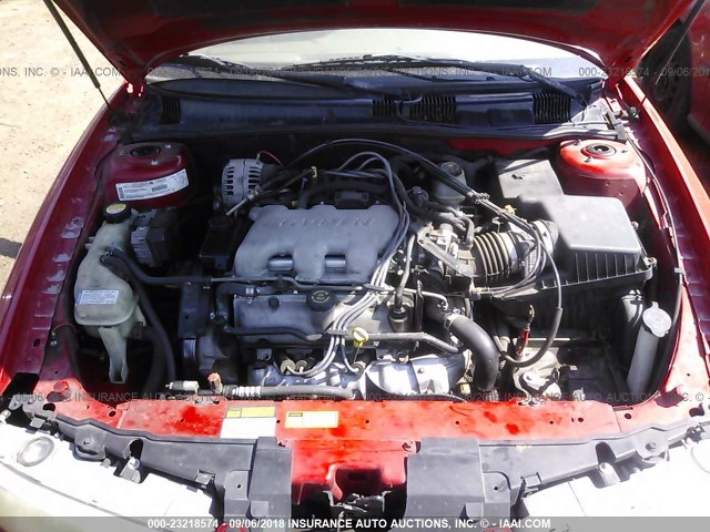 1G3NF52EXXC384677 - 1999 OLDSMOBILE ALERO GLS 红色 照片 10