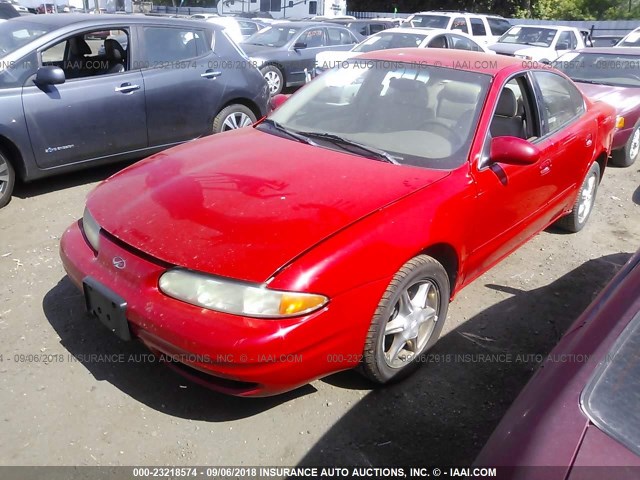 1G3NF52EXXC384677 - 1999 OLDSMOBILE ALERO GLS 红色 照片 2