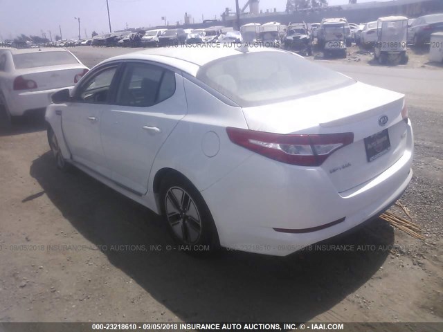 KNAGM4AD5B5003524 - 2011 KIA OPTIMA HYBRID WHITE photo 3