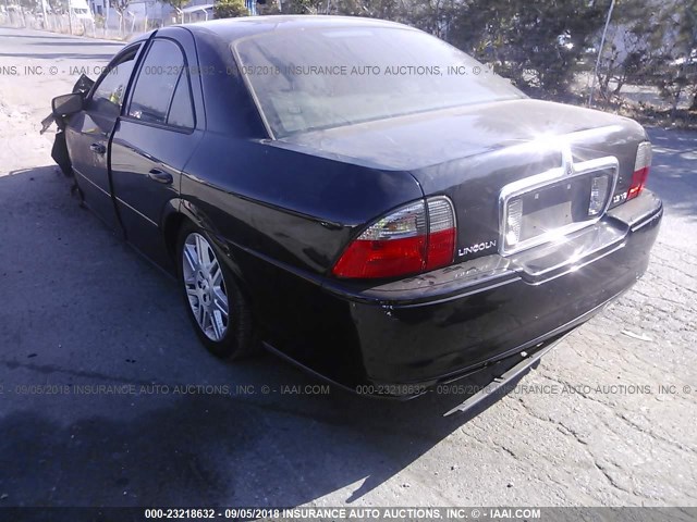 1LNHM87A65Y628265 - 2005 LINCOLN LS BLACK photo 3