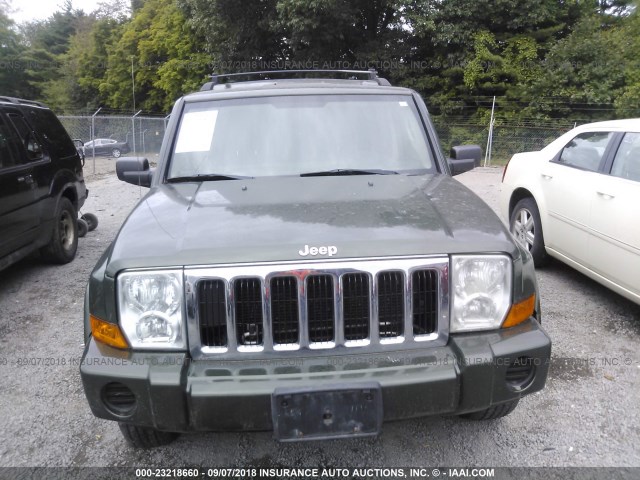 1J8HG48K97C527385 - 2007 JEEP COMMANDER GREEN photo 6