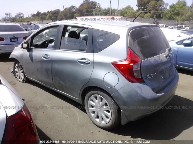 3N1CE2CP7FL424406 - 2015 NISSAN VERSA NOTE S/S PLUS/SV/SL/SR GRAY photo 3