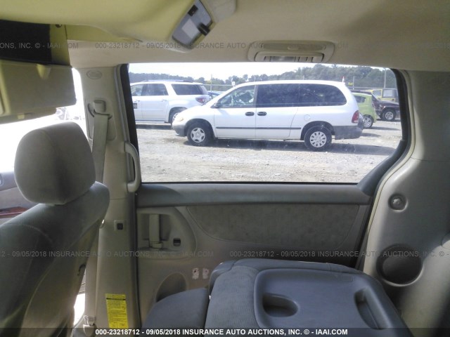 5TDZA22C84S196201 - 2004 TOYOTA SIENNA XLE/XLE LIMITED GOLD photo 8