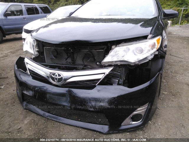 4T1BK1FK9CU500751 - 2012 TOYOTA CAMRY SE/XLE BLACK photo 6