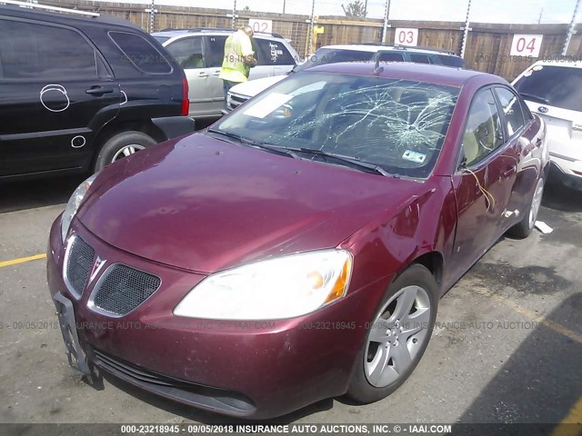 1G2ZG57B094207845 - 2009 PONTIAC G6 RED photo 2