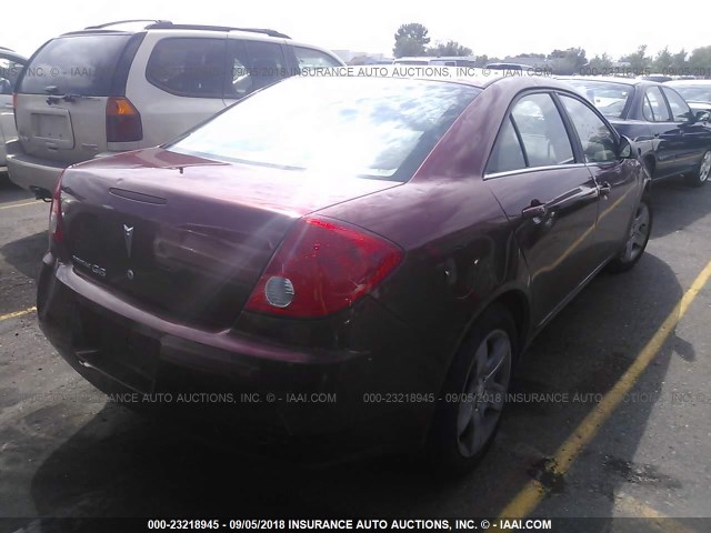 1G2ZG57B094207845 - 2009 PONTIAC G6 RED photo 4