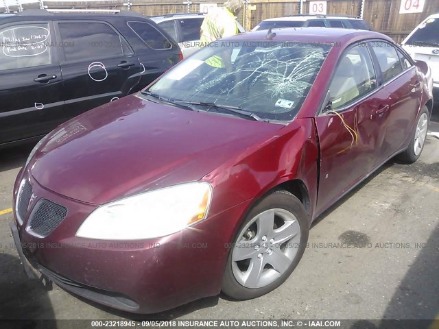 1G2ZG57B094207845 - 2009 PONTIAC G6 RED photo 6