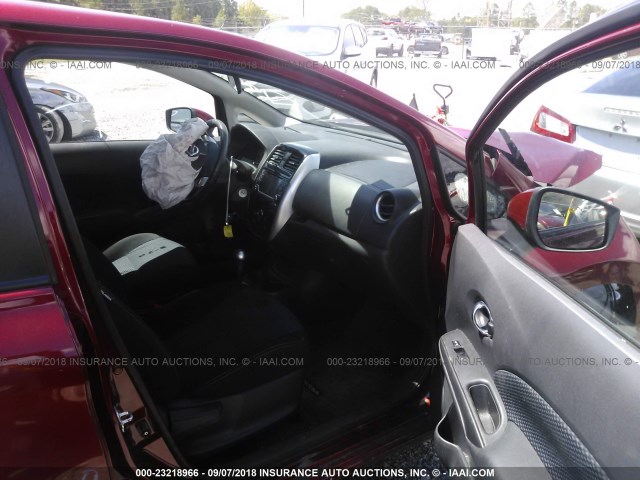 3N1CE2CP3GL370572 - 2016 NISSAN VERSA NOTE S/S PLUS/SV/SL/SR MAROON photo 5