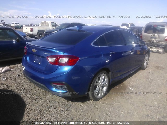 1G1BG5SM7G7240514 - 2016 CHEVROLET CRUZE PREMIER BLUE photo 4