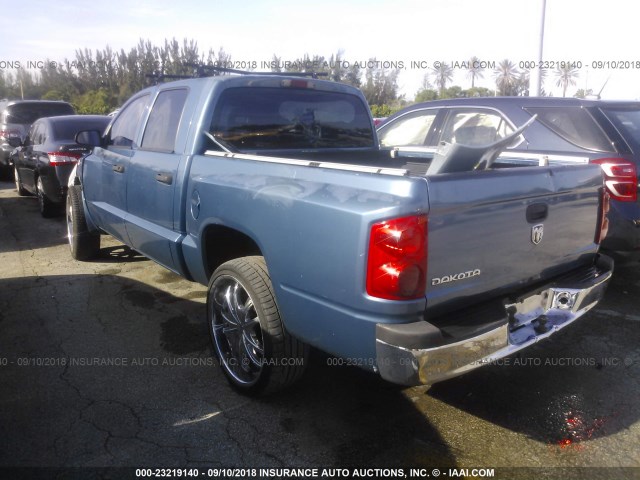 1D7HE28K25S241078 - 2005 DODGE DAKOTA QUAD/ST BLUE photo 3