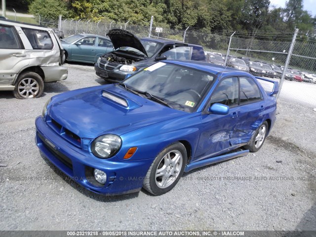 JF1GD29643G502839 - 2003 SUBARU IMPREZA WRX BLUE photo 2