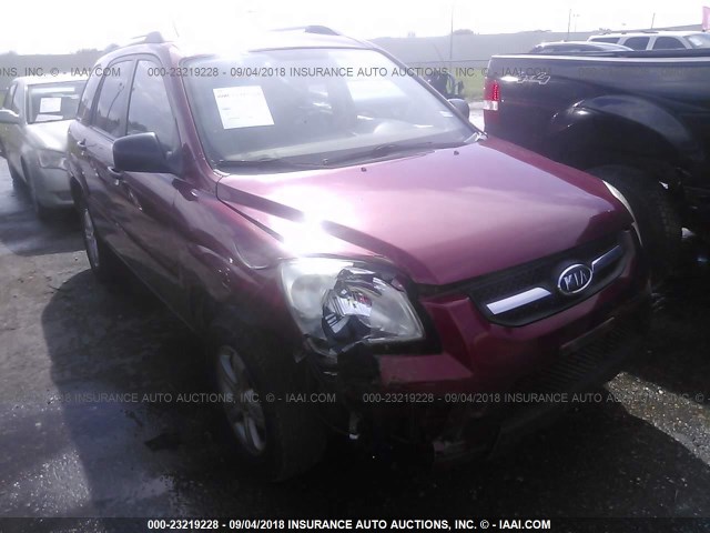 KNDJF724197564482 - 2009 KIA SPORTAGE LX RED photo 1