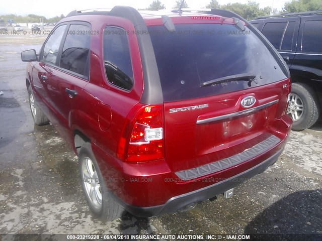 KNDJF724197564482 - 2009 KIA SPORTAGE LX RED photo 3