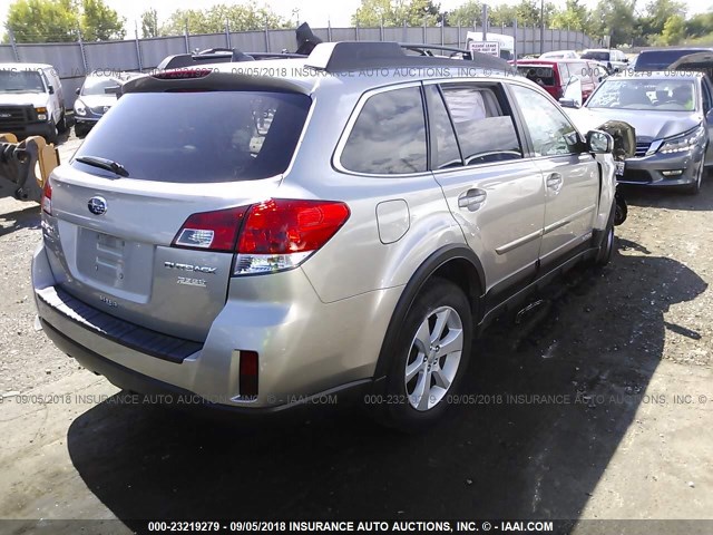 4S4BRBCC7E3218597 - 2014 SUBARU OUTBACK 2.5I PREMIUM SILVER photo 4