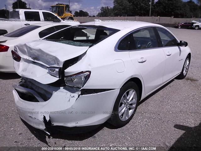 1G1ZD5ST2JF232364 - 2018 CHEVROLET MALIBU LT WHITE photo 4