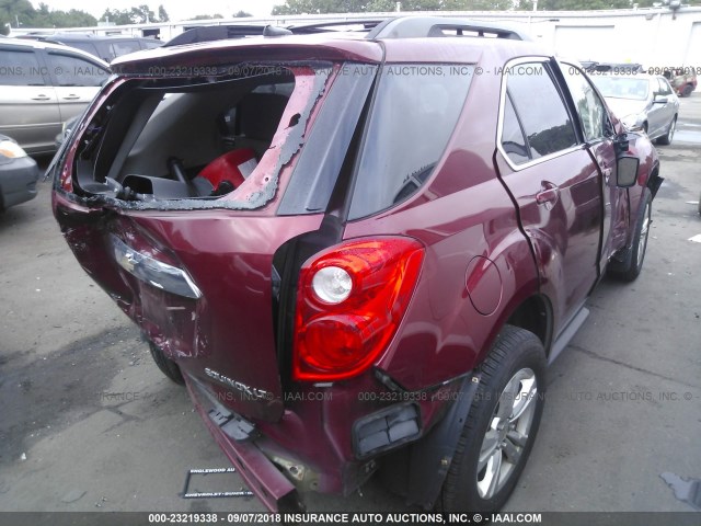 2CNFLEEC8B6384441 - 2011 CHEVROLET EQUINOX LT RED photo 4