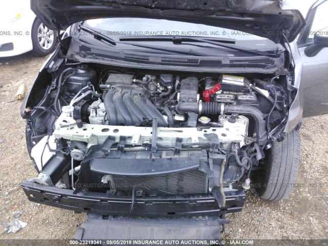 3N1CE2CP0GL405326 - 2016 NISSAN VERSA NOTE S/S PLUS/SV/SL/SR GRAY photo 10