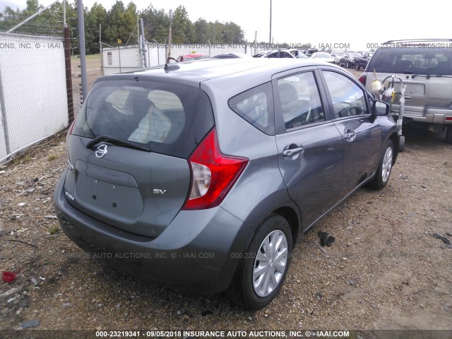 3N1CE2CP0GL405326 - 2016 NISSAN VERSA NOTE S/S PLUS/SV/SL/SR GRAY photo 4
