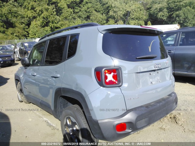 ZACCJBAB9HPF26297 - 2017 JEEP RENEGADE SPORT Կանաչ լուսանկար 3