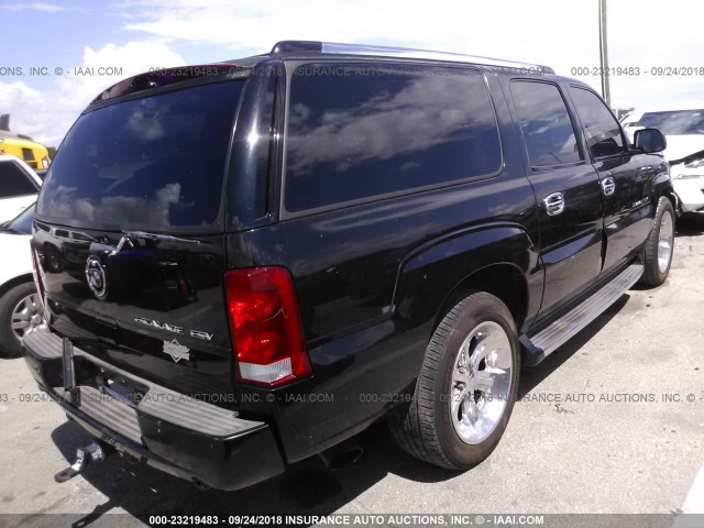 3GYFK66NX4G262422 - 2004 CADILLAC ESCALADE ESV BLACK photo 4