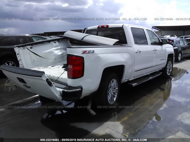 3GCUKSEC9FG485169 - 2015 CHEVROLET SILVERADO K1500 LTZ WHITE photo 4