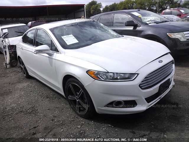 3FA6P0D95FR104609 - 2015 FORD FUSION TITANIUM WHITE photo 1