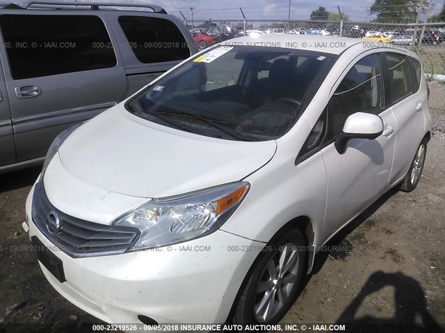 3N1CE2CPXEL400714 - 2014 NISSAN VERSA NOTE S/S PLUS/SV/SL WHITE photo 2