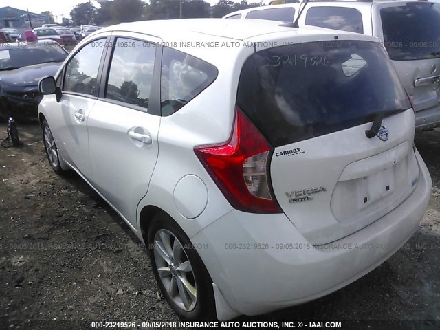 3N1CE2CPXEL400714 - 2014 NISSAN VERSA NOTE S/S PLUS/SV/SL WHITE photo 3