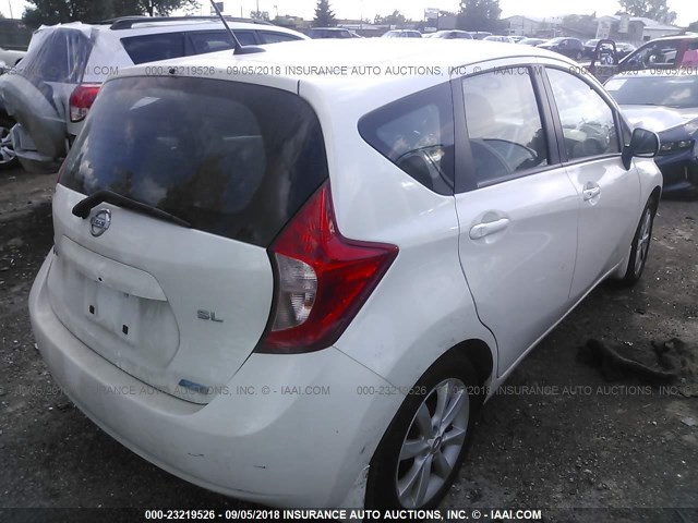 3N1CE2CPXEL400714 - 2014 NISSAN VERSA NOTE S/S PLUS/SV/SL WHITE photo 4