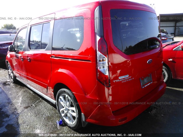 NM0GE9F78E1142765 - 2014 FORD TRANSIT CONNECT XLT RED photo 3