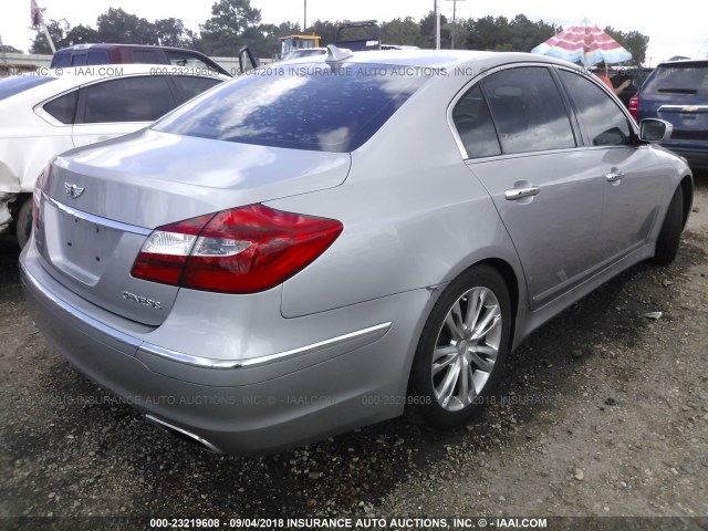 KMHGC4DD2CU169357 - 2012 HYUNDAI GENESIS 3.8L SILVER photo 4