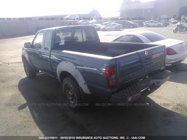1N6ED26Y41C399642 - 2001 NISSAN FRONTIER KING CAB XE/KING CAB SE BLUE photo 3