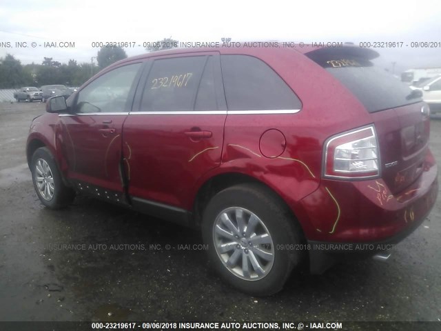 2FMDK39C79BA55174 - 2009 FORD EDGE LIMITED RED photo 3