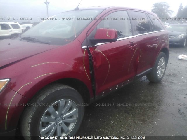 2FMDK39C79BA55174 - 2009 FORD EDGE LIMITED RED photo 6