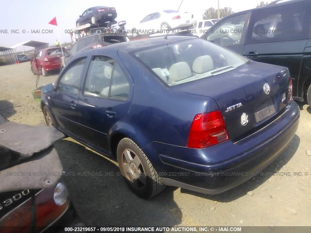 3VWSK69MX1M178103 - 2001 VOLKSWAGEN JETTA GLS BLUE photo 3