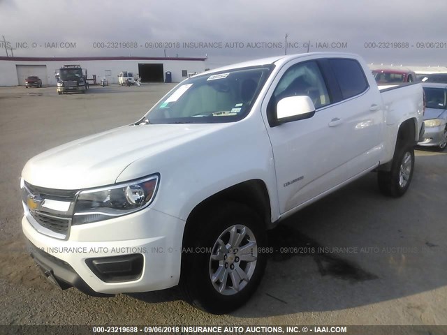 1GCGSCEN0J1252518 - 2018 CHEVROLET COLORADO LT WHITE photo 2