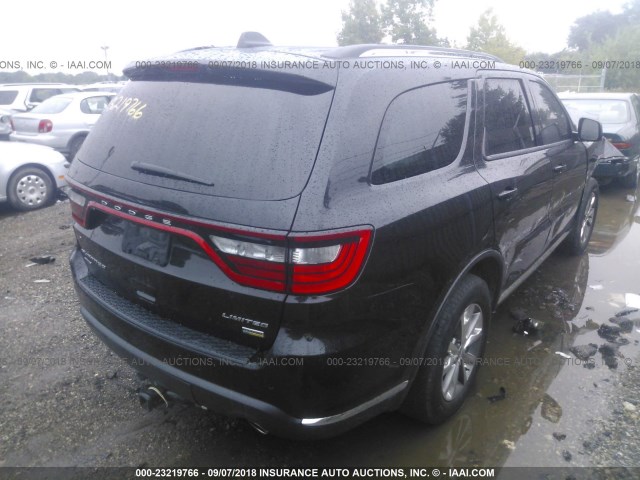 1C4RDJDG3FC766269 - 2015 DODGE DURANGO LIMITED BLACK photo 4