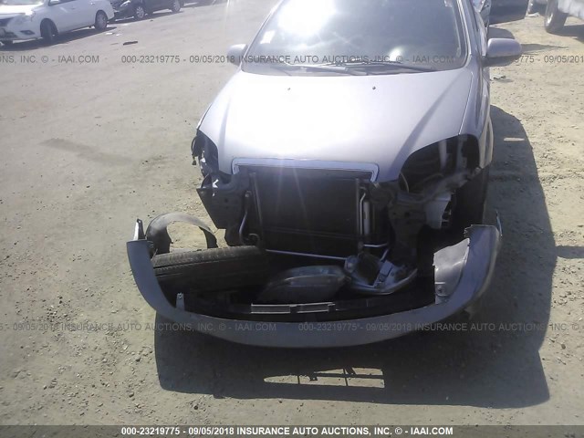 KL1TD5DE5AB105098 - 2010 CHEVROLET AVEO LS/LT GRAY photo 6