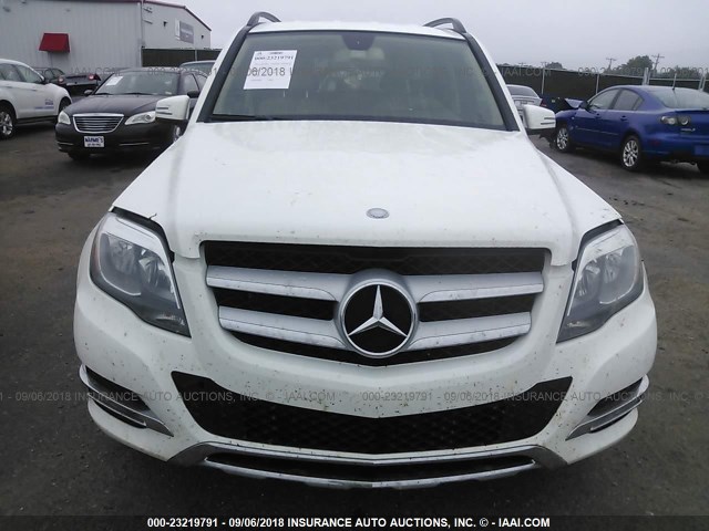 WDCGG8JB0FG364390 - 2015 MERCEDES-BENZ GLK 350 4MATIC WHITE photo 6