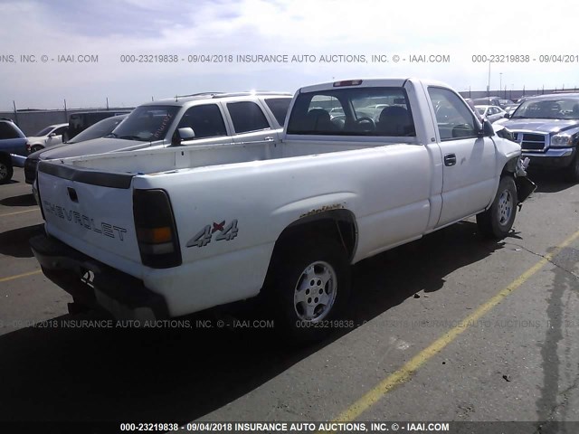 1GCEK14V3YE272715 - 2000 CHEVROLET SILVERADO K1500 WHITE photo 4