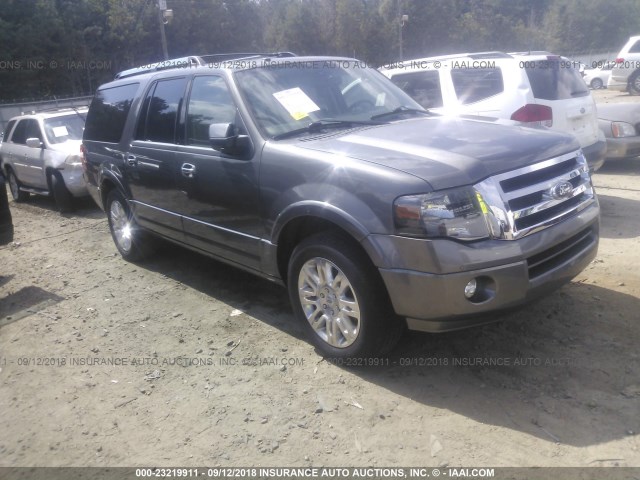 1FMJK1K56EEF22294 - 2014 FORD EXPEDITION EL LIMITED GRAY photo 1